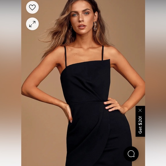 Lulus Drinks On Me Black Sleeveless Pleated Bodycon Dress Small - Picture 2 of 15